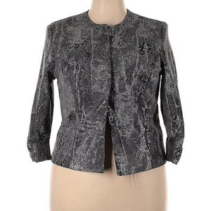 Dressbarn Women's Textured Gray Blazer